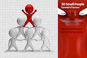 3D Small People - Pyramid of Success
