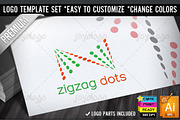 Zigzag Dots Abstract Z Letter Logo