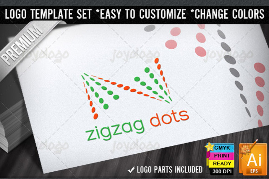 Zigzag Dots Abstract Z Letter Logo in Logo Templates - product preview 8