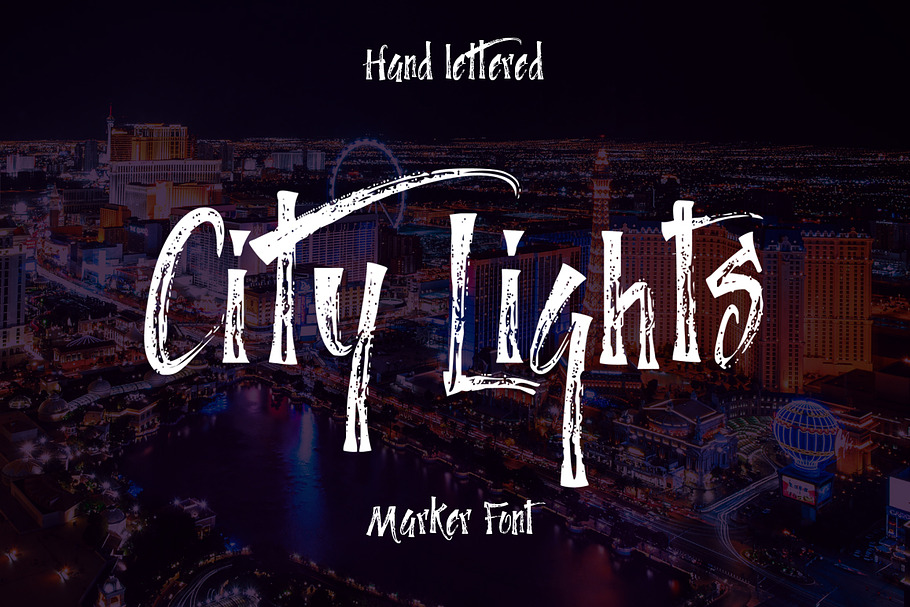 City Lights marker font