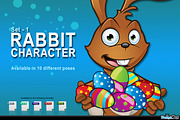Brown Easter Rabbit - Set 1