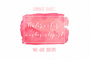 Romantic shades washes clipart w-03