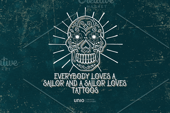 Sailor's Grave - Retro Tattoo Kit in Illustrations - product preview 4