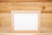 Photo-based mockup wood frame