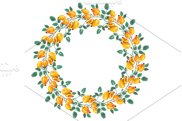 Rose Wreath. Vintage floral frame in Illustrations - product preview 1