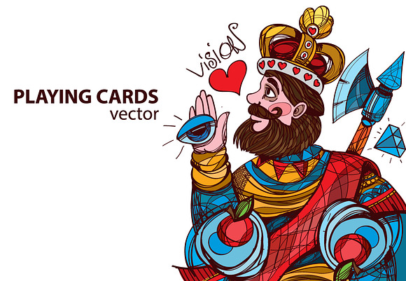 Four kings. Playing cards in Illustrations - product preview 1
