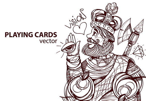 Four kings. Playing cards in Illustrations - product preview 4