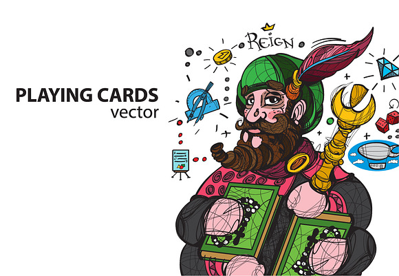 Four kings. Playing cards in Illustrations - product preview 6
