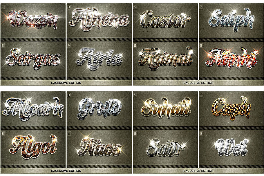 Big SALES!! 160 font styles Bundle in Photoshop Layer Styles - product preview 8
