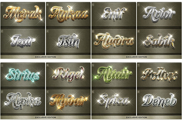 Big SALES!! 160 font styles Bundle in Photoshop Layer Styles - product preview 1