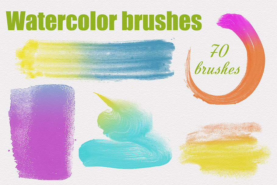 70 High Res Watercolor PS Brushes