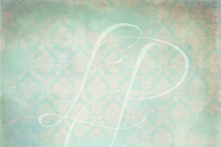 Vintage Grungy Damask Textures