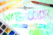 Vector Watercolor Brushes & Symbols
