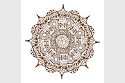 Circular floral ornament Mandala