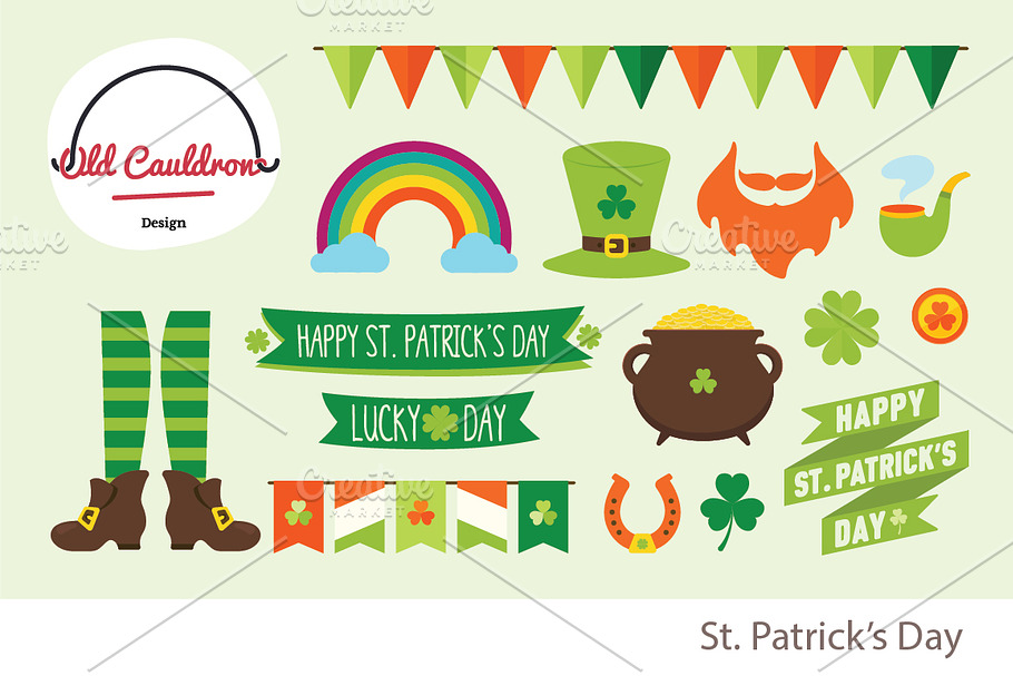 St. Patrick clipart pack CL027 in Illustrations - product preview 8