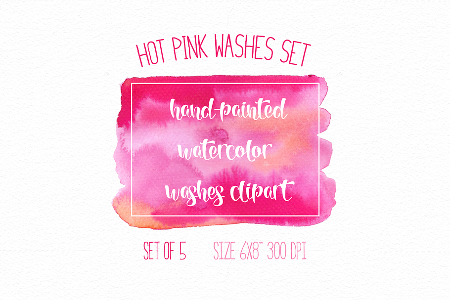 Hot pink washes w-04 in Illustrations - product preview 8