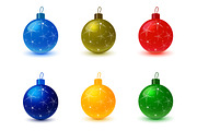 Set of Christmas Tree Colored Balls