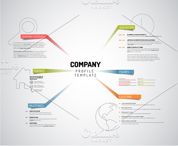 Vector Company Profile Template in Presentation Templates - product preview 1
