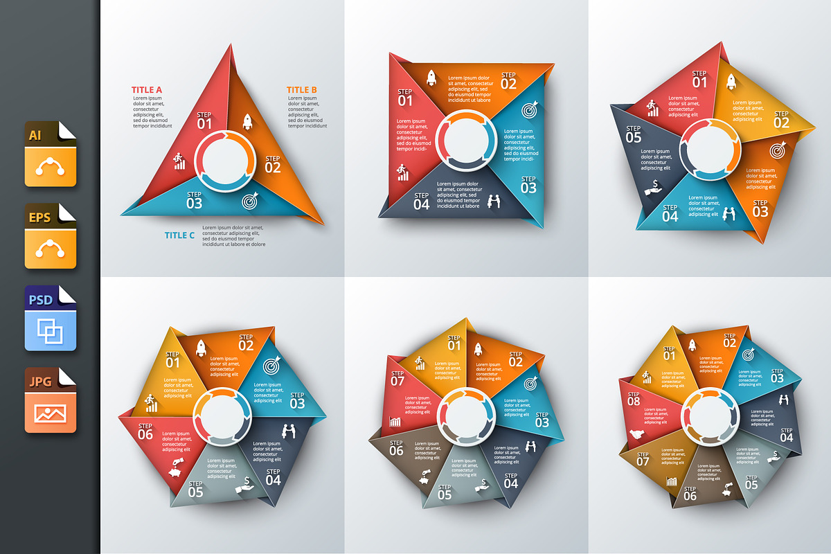 Infographics template set v.20 in Presentation Templates - product preview 8