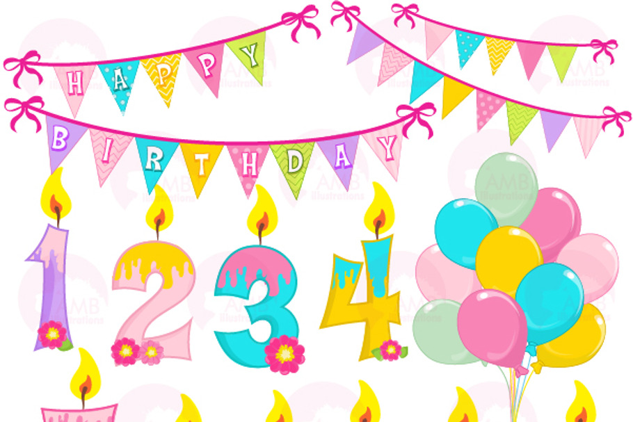 Birthday Clipart Candles AMB-1187