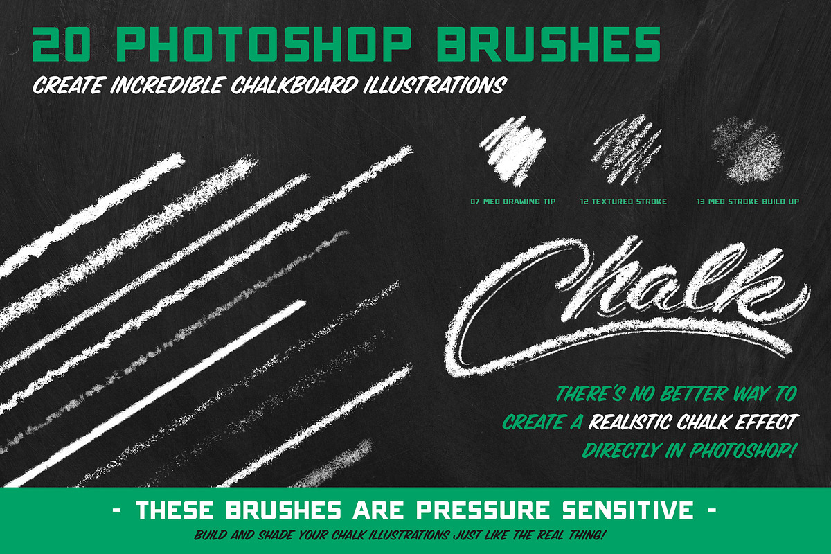 Genuine Crafted Chalk for PS & AI in Photoshop Brushes - product preview 8