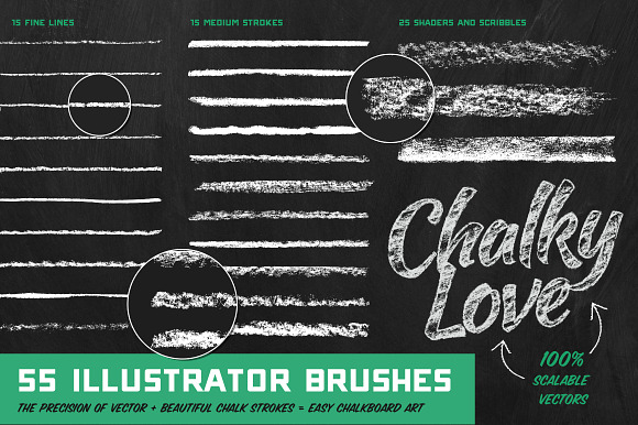 Genuine Crafted Chalk for PS & AI in Photoshop Brushes - product preview 1