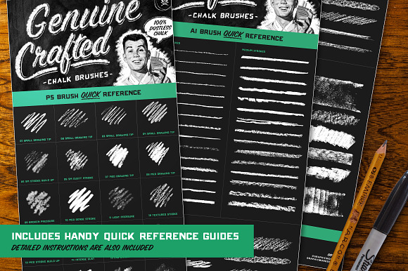 Genuine Crafted Chalk for PS & AI in Photoshop Brushes - product preview 3