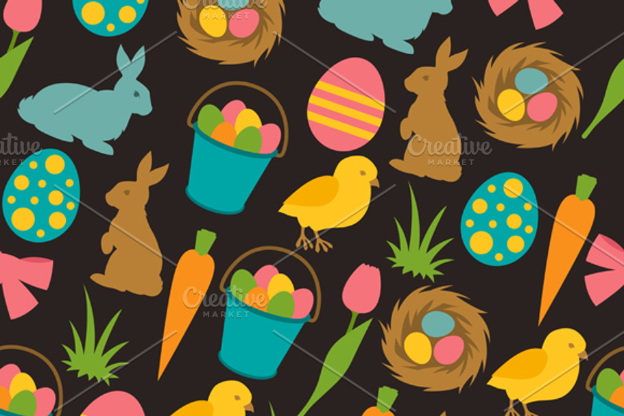 Happy Easter seamless patterns. in Patterns - product preview 8