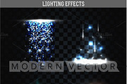 Set lightings effect isolated