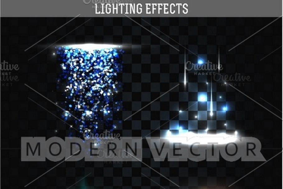 Set lightings effect isolated in Objects - product preview 8