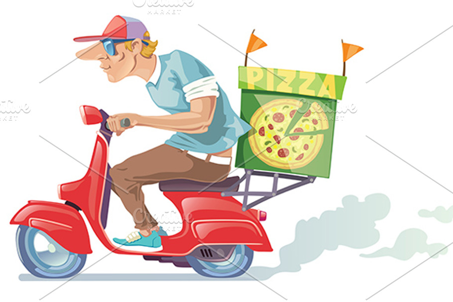 Pizza Delivery in Illustrations - product preview 8