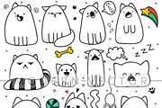 Set 11 doodle cats