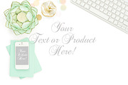 Styled Stock Photo pink and mint