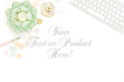 pink mint gold mockup styled stock