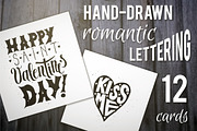 12 Romantic Lettering Posters Set