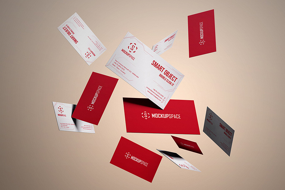 Elegant Business Cards Mock-up in Product Mockups - product preview 8