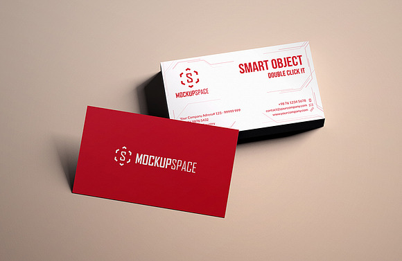 Elegant Business Cards Mock-up in Product Mockups - product preview 4