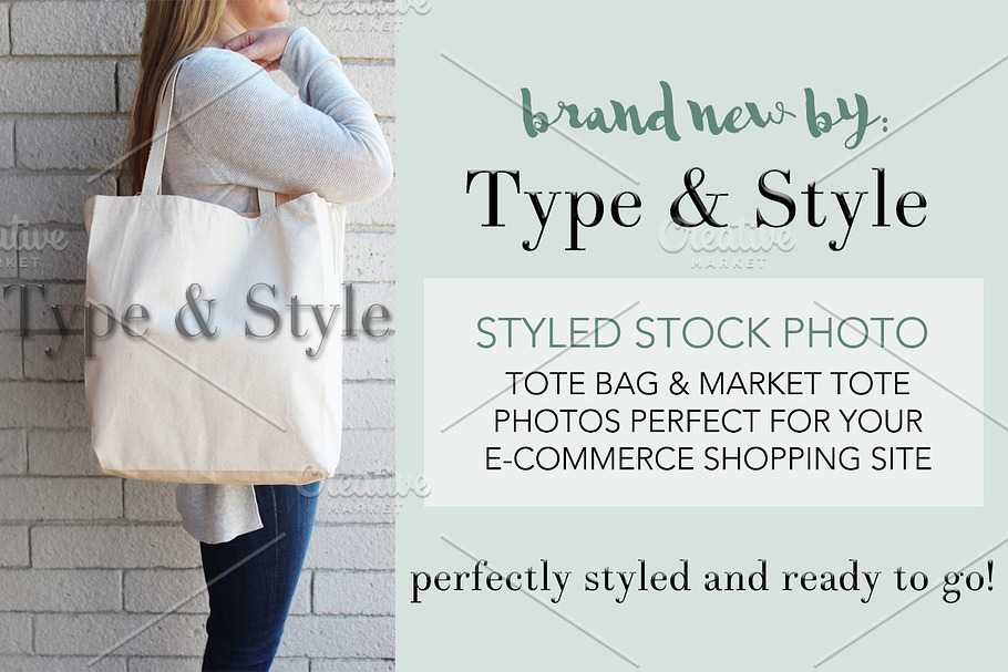 Tote Bag Styled Stock Photo - scene