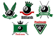 Billiards and poolroom elements