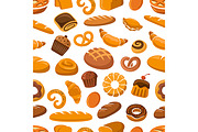 Bakery and pastry seamless pattern