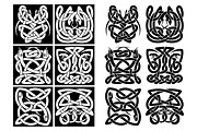 Snakes and reptiles celtic patterns