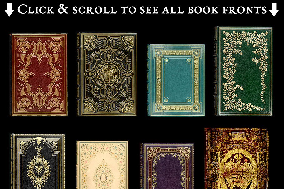 101 High-Res Antique Book Covers in Textures - product preview 8