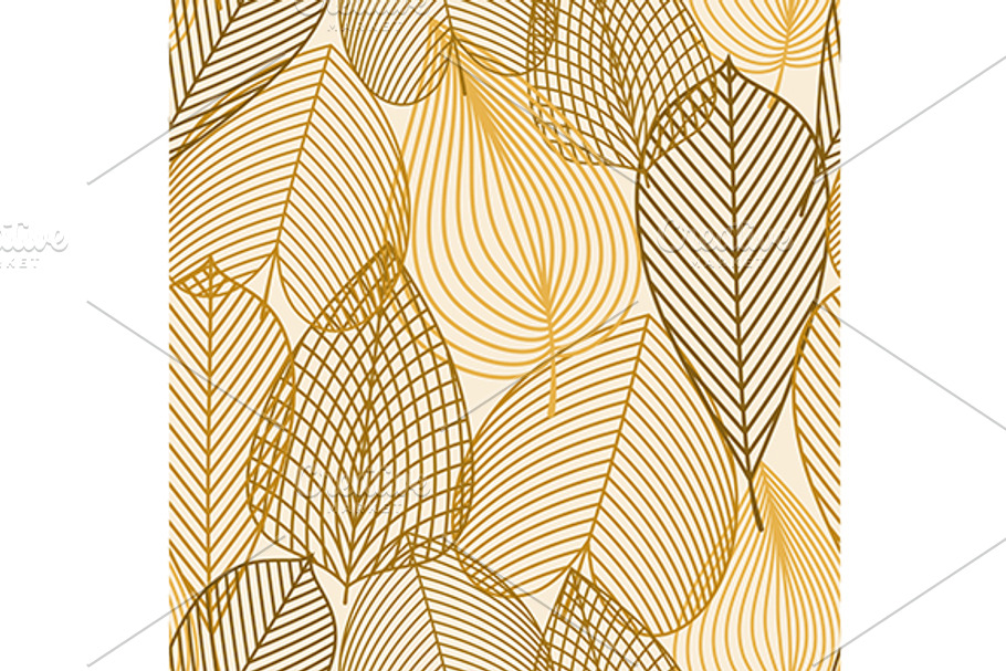 Orange, yellow, brown leaves pattern in Graphics - product preview 8
