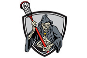 Grim Reaper Lacrosse Player Crosse