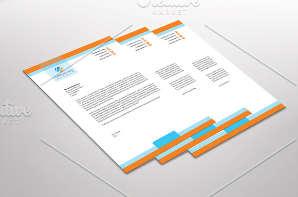 Oranly Letterhead Template in Stationery Templates - product preview 1