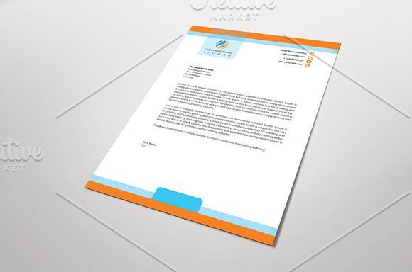 Oranly Letterhead Template in Stationery Templates - product preview 2