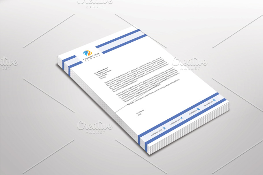 Blury Letterhead Template in Stationery Templates - product preview 8