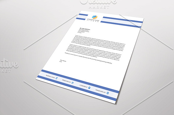 Blury Letterhead Template in Stationery Templates - product preview 2