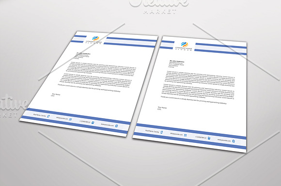 Blury Letterhead Template in Stationery Templates - product preview 3