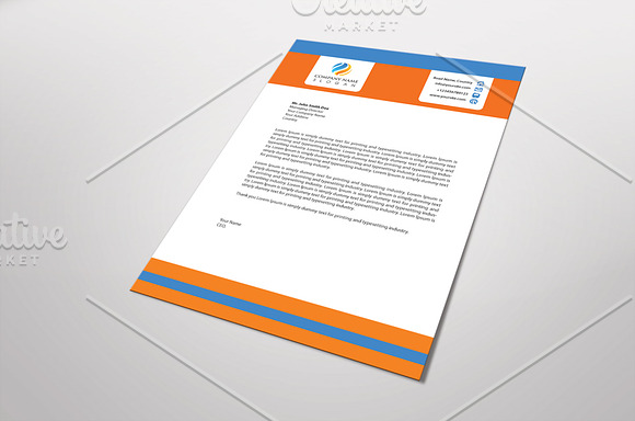 Orangian Letterhead Template in Stationery Templates - product preview 2